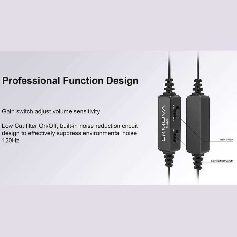 CKMOVA Type-C Lavalier Mic: Camera, Smartphones, Audio Recorder, etc-LCM2C