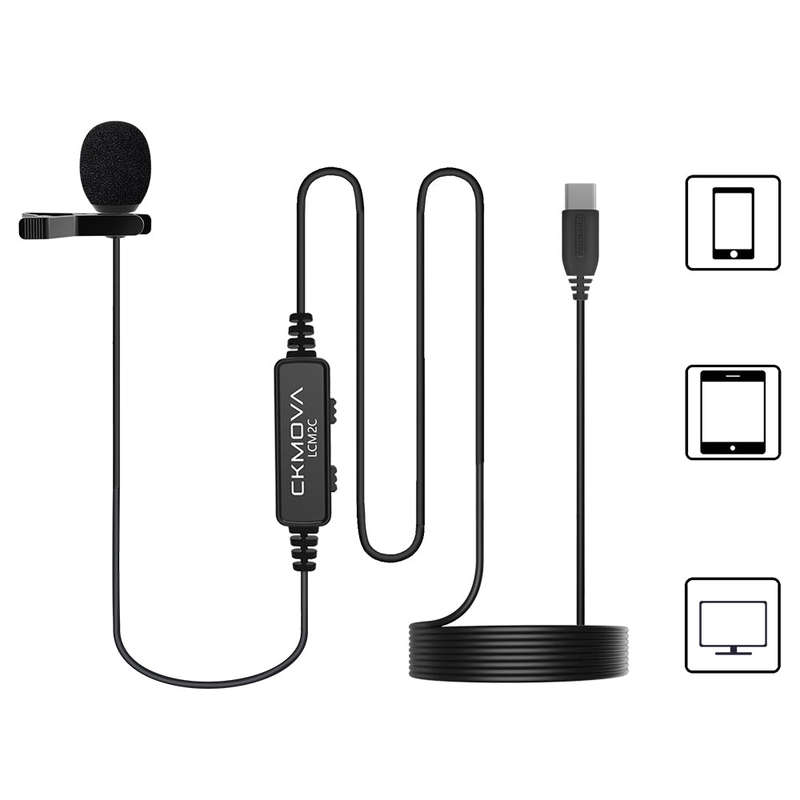 CKMOVA Type-C Lavalier Mic: Camera, Smartphones, Audio Recorder, etc-LCM2C