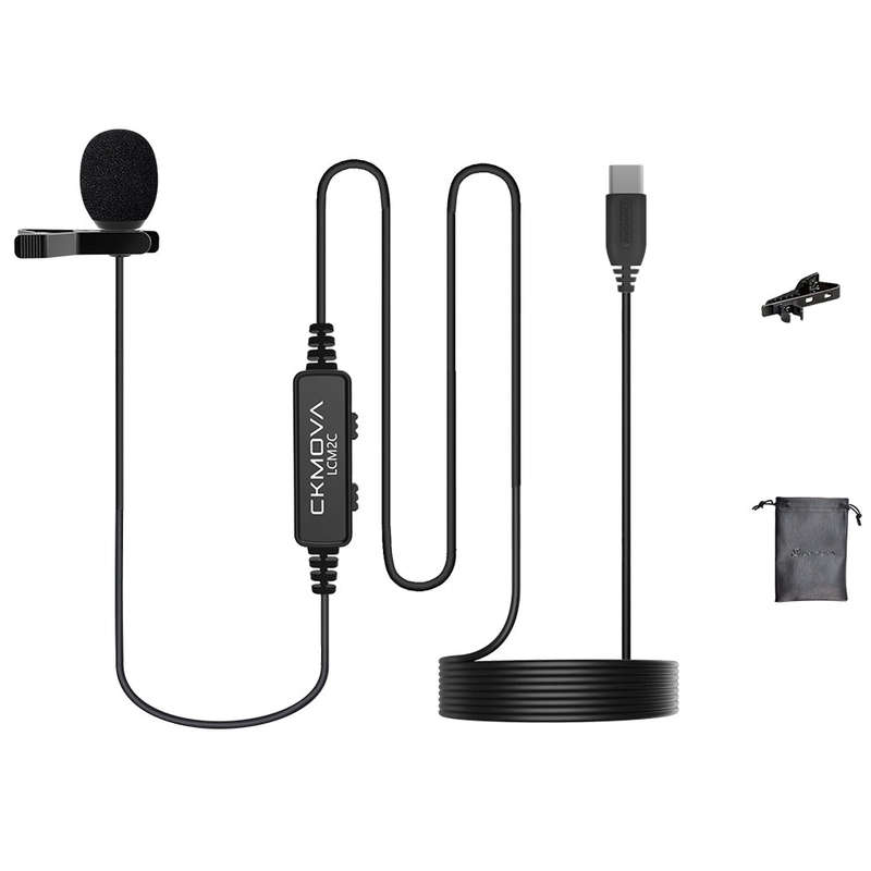 CKMOVA Type-C Lavalier Mic: Camera, Smartphones, Audio Recorder, etc-LCM2C
