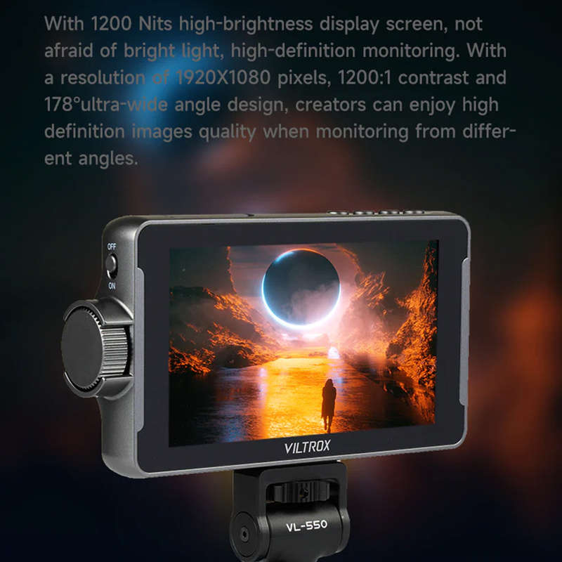 VILTROX 5.5" DC-550 HD Camera Monitor-In/Out-Door Photos/Video - VL-DC-550