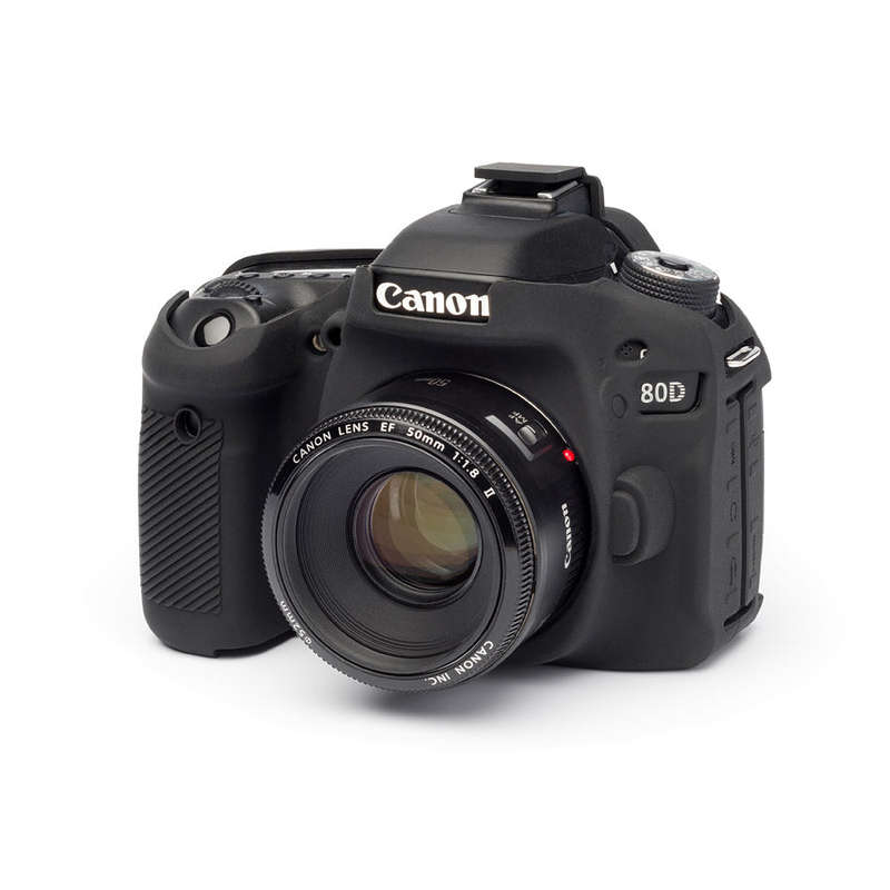 easyCover Silicone Protection Cover for Canon EOS 80D (Black)