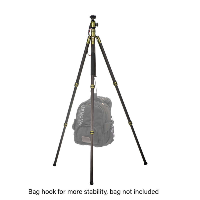 Jenova PRO.J Heavy Duty Professional Carbon Fibre Tripod 25kg Capacity Green 35851GN