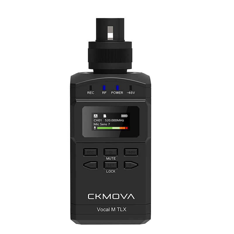 CKMOVA UHF Dual-Channel Wireless Mic System 2 X Transmitters with Audio Recorders & 1X Receiver V...