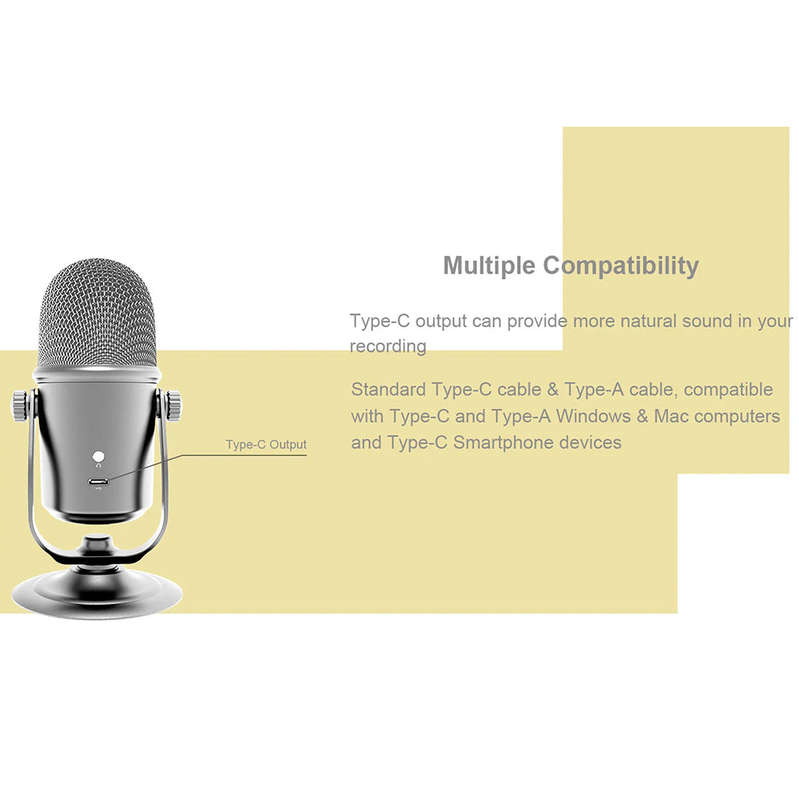 CKMOVA Large Diaphragm Studio Cardioid Condenser Microphone - SXM5
