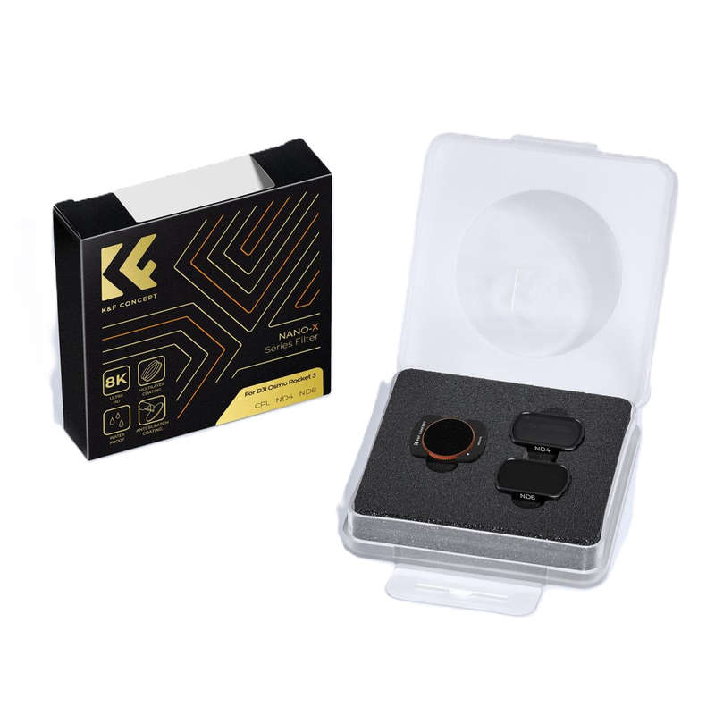 K&F Concept CPL + ND4 + ND8 Filter Kit for DJI Osmo Pocket 3