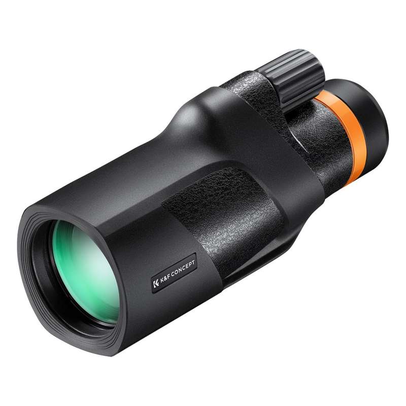 K&F 12X50 BAK4 HD Monocular Waterproof, Easy Focus Tripod Mount - Black