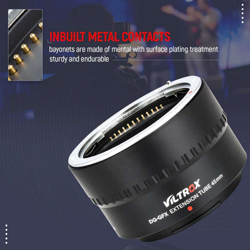 Viltrox 45mm Auto Focus Macro Extension Tube for Fuji GFX Mount Lenses