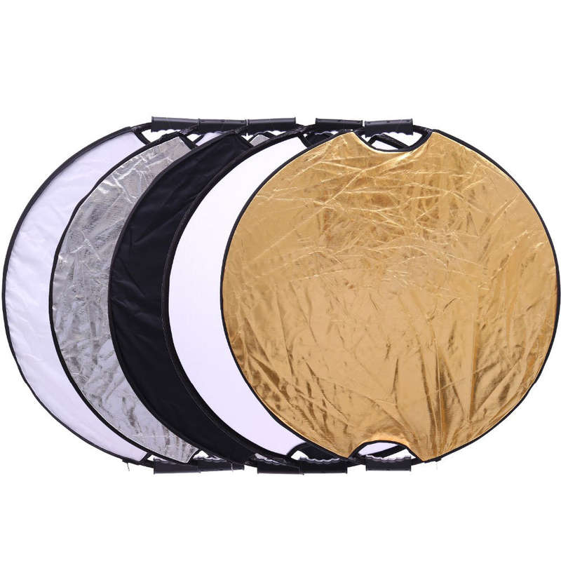 E-Photographic Professional  5 in 1 80cm Reflector Kit with Handle EPH5-180H