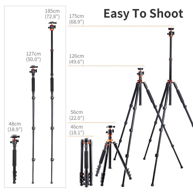 K&F Concept SA254M2 Specialist DSLR Tripod - Monopod Conversion - KF09-089V1