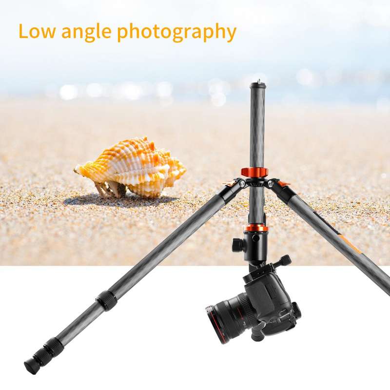 K&F Concept SA284C1 Professional Carbon Fibre Tripod 10Kg Capacity Monopod Conversion KF09-095