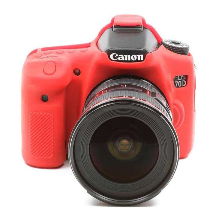 easyCover - Canon 70D DSLR - PRO Silicone Case - Red  ECC70DR