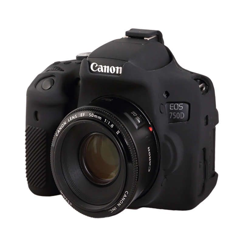 easyCover - Canon 750D DSLR - PRO Silicone Case - Black  ECC750DB