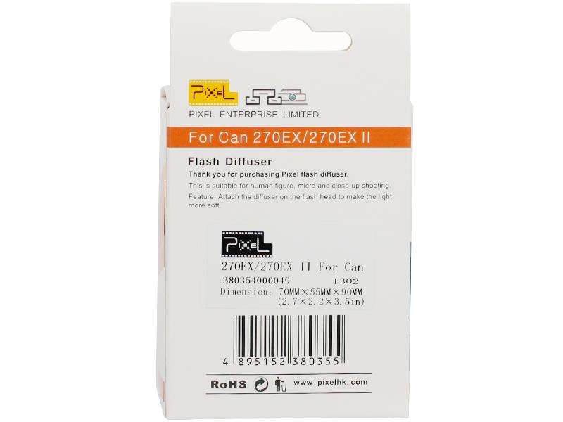 Pixel PRO Speedlite Diffusor for Canon 270EX II Speedlites - PE270EXII