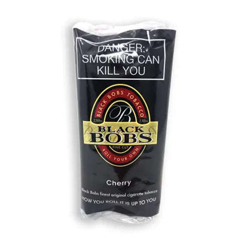 5 Packs Of Black Bobs Cigarette Tobacco  Cherry 50g Each