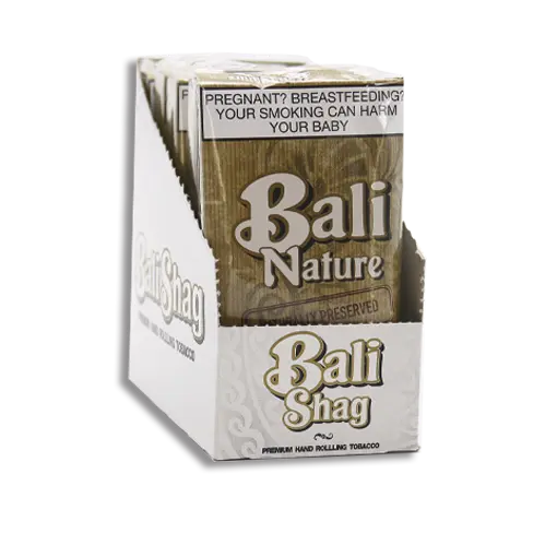 5 Packs Of Bali Shag Cigarette Tobacco  Nature American Blend 50g Per Pack