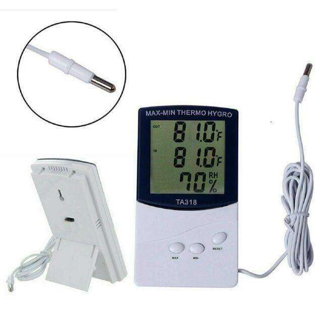 Digital LCD Indoor Outdoor Dual Thermometer Hygrometer