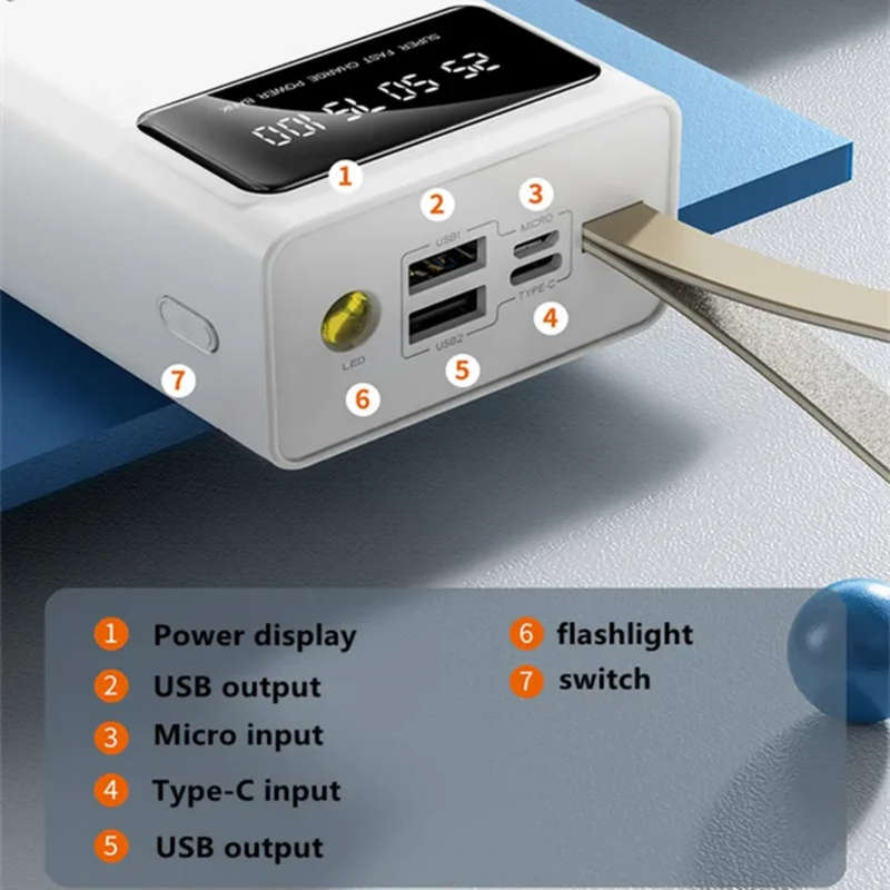 30000mah solar panel charger power bank