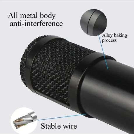Music D.J M800 Professional Condenser Microphone Black
