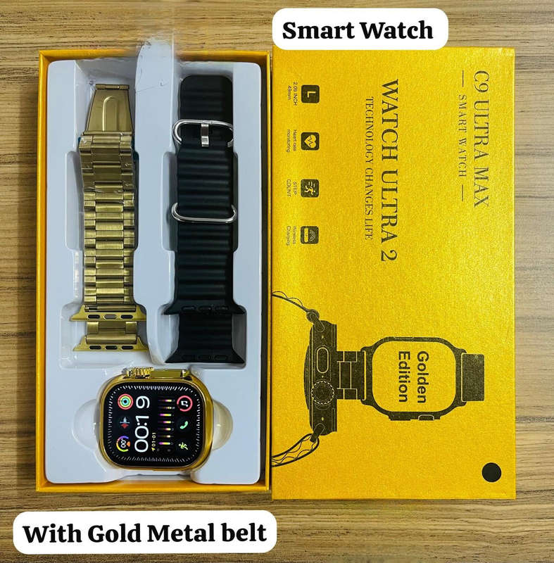 C9 Ultra Max Smart Watch Golden Edition