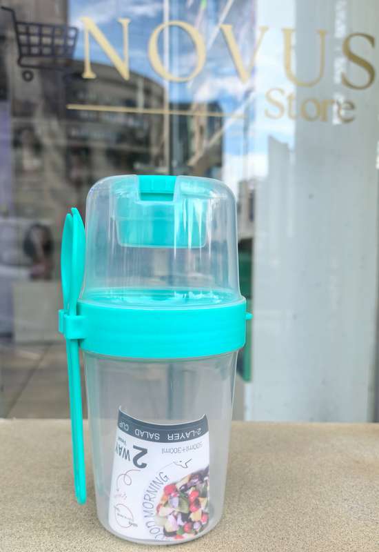 2-Layer Portable Salad Cup  Fresh & Healthy Meals on the Go!