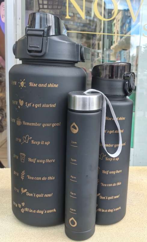 Motivational Gradient Water Bottles  Stay Hydrated, Stay Inspired!