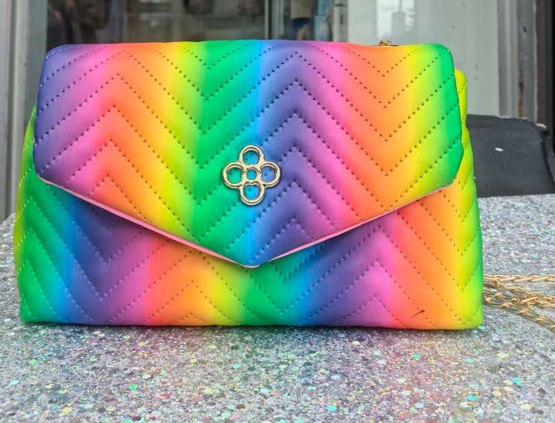 Rainbow Quilted Handbag