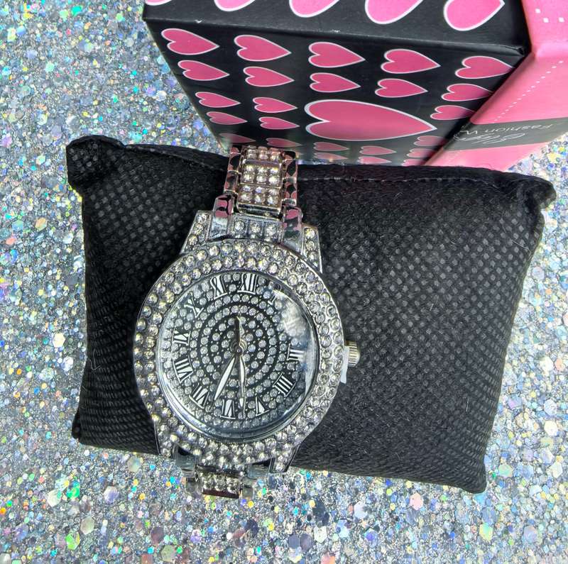 Luxury Crystal-Embellished Women's Watch