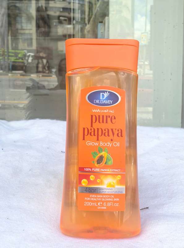 Dr. Davey Pure Papaya Glow Body Oil  Hydrating & Brightening Formula