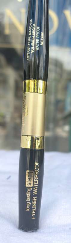 2-in-1 Waterproof Mascara & Eyeliner  Long-Lasting & Smudge-Proof