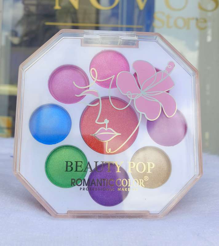 Beauty Pop Romantic Color Eyeshadow Palette  Vibrant & Shimmery 