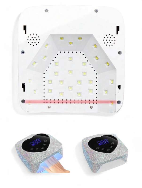 Rechargeable Cordless UV/LED Nail lamp with Rhinestones deco