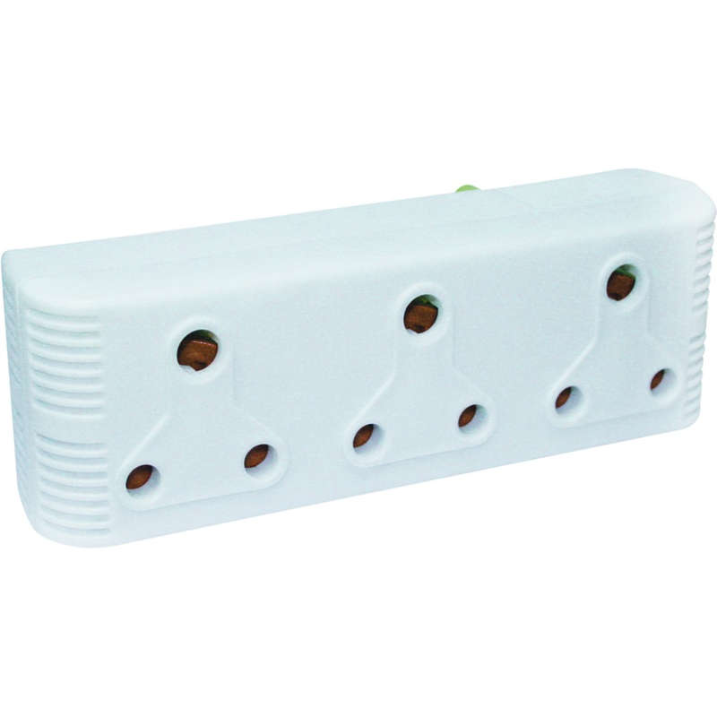 3x15A Horizontal Extension Socket