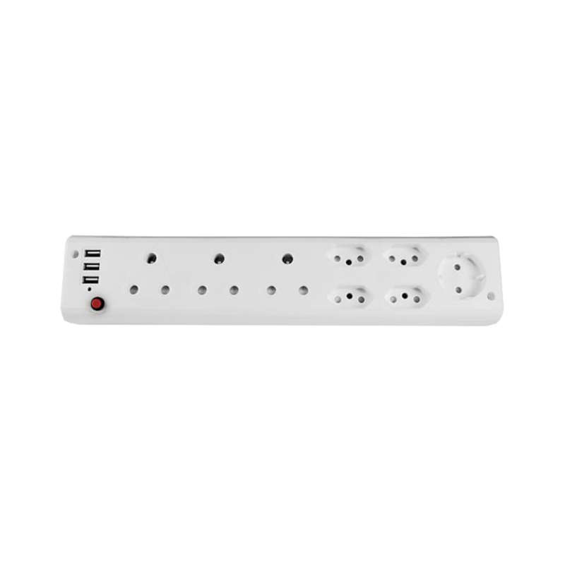 Multiplug 3x 16A SA, 4x Euro, 1x Schucko Extender, 3x USB 1A