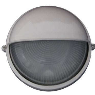 230vac 12w White Led Eyelid Bulkhead (6000k) 240mm Dia. Ip54
