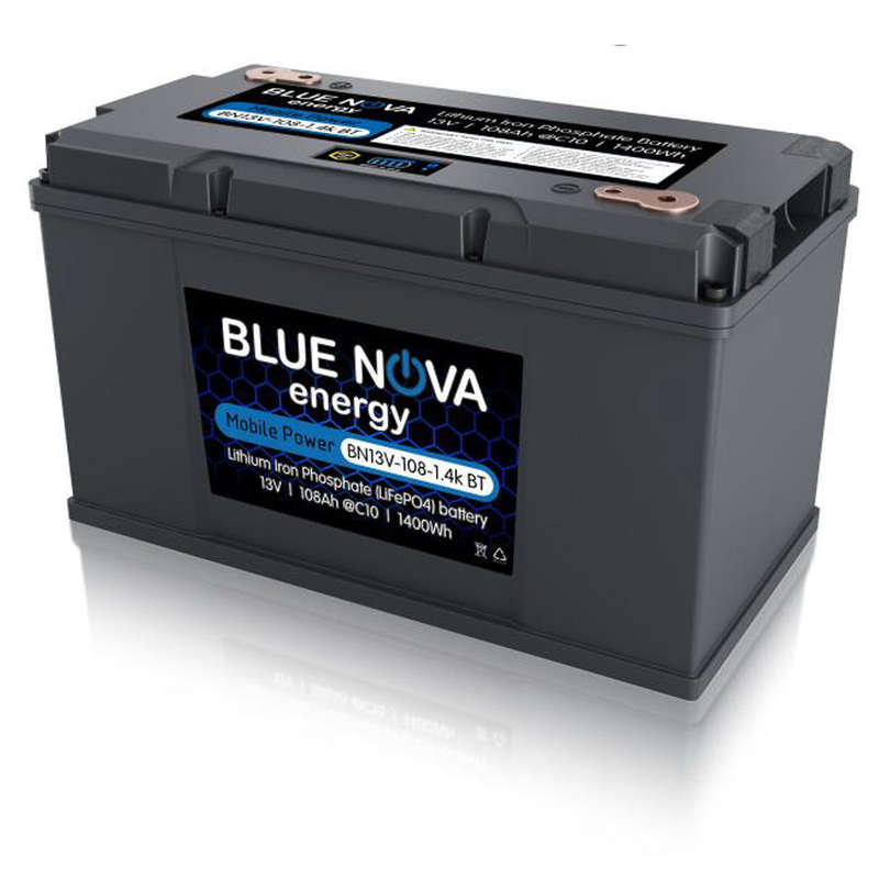 1400Wh 108AH 13VDC LIFePO4 Battery C/W BMS and Blue Tooth