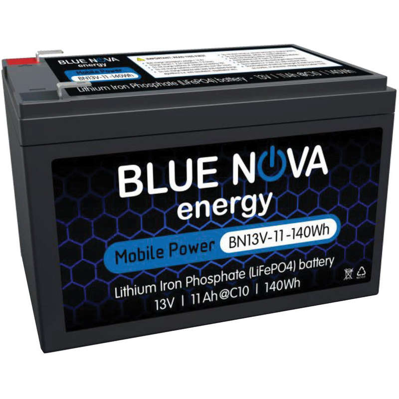 140Wh 11AH 13VDC Mobile Power LIFePO4 Battery C/W BMS