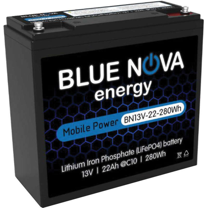 280Wh 22AH 13VDC Mobile Power LIFePO4 Battery C/W BMS