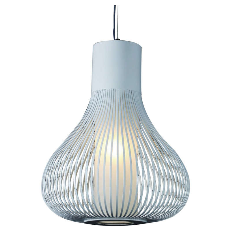 Scandinavian Pendant Light - White Metal - A