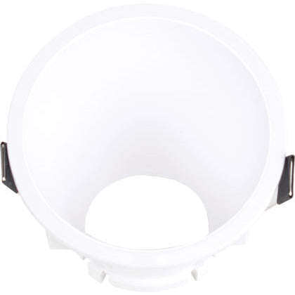 Pack Of Six 93mm Plastic Recessed Downlight White