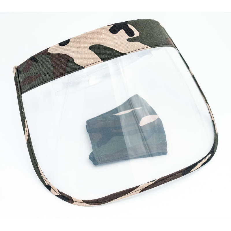 Face Shield & Mask Combo Camo Extra Wide Adjustable