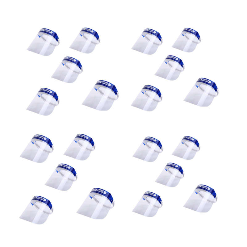 Pack of 20 Face Shields Extra Wide Adjustable