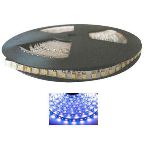12vdc 60/M Led Blue Flex Strip White PCB Non W/Proof /5m