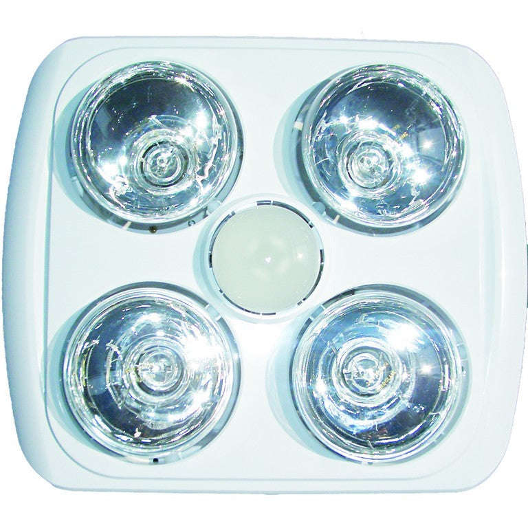 Bathroom Heating Lamp & Light 4 Lamp Plastic Finish