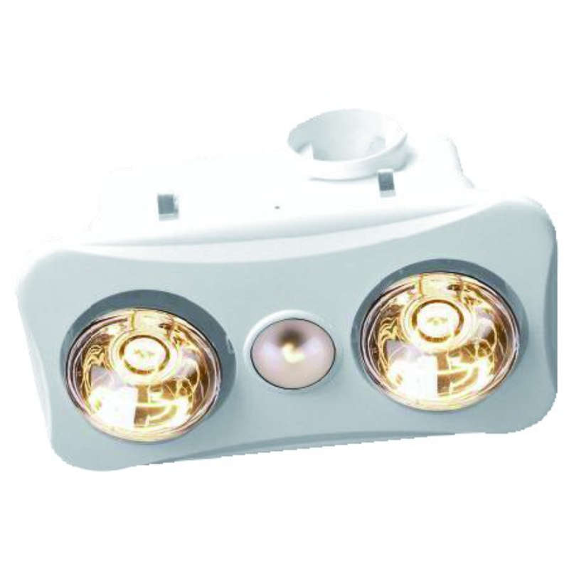 Bathroom Heating Lamp & Light 2 Lamp Plastic Finish