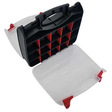 2-Sided Storage Case - 22 Compartments - size 370 x 300 x 80mm