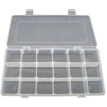 Transparent Storage Case 18 Compartments - size 310 x 200 x 45mm