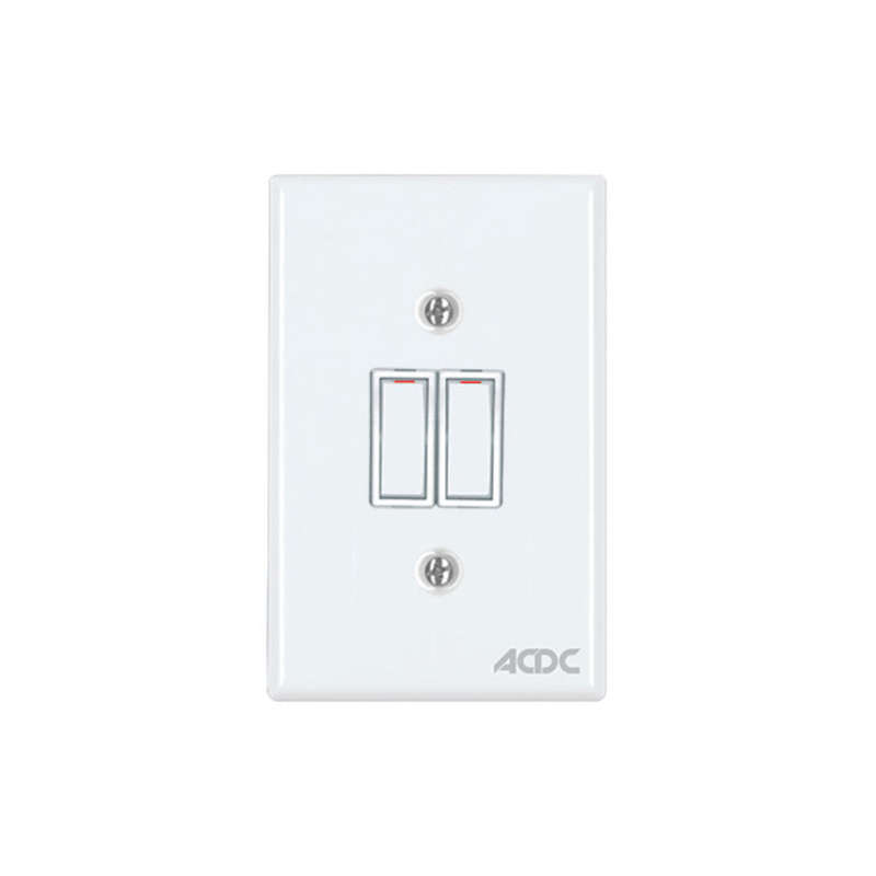 Classic Switches 2 x 4 2 Lever 1 Way White