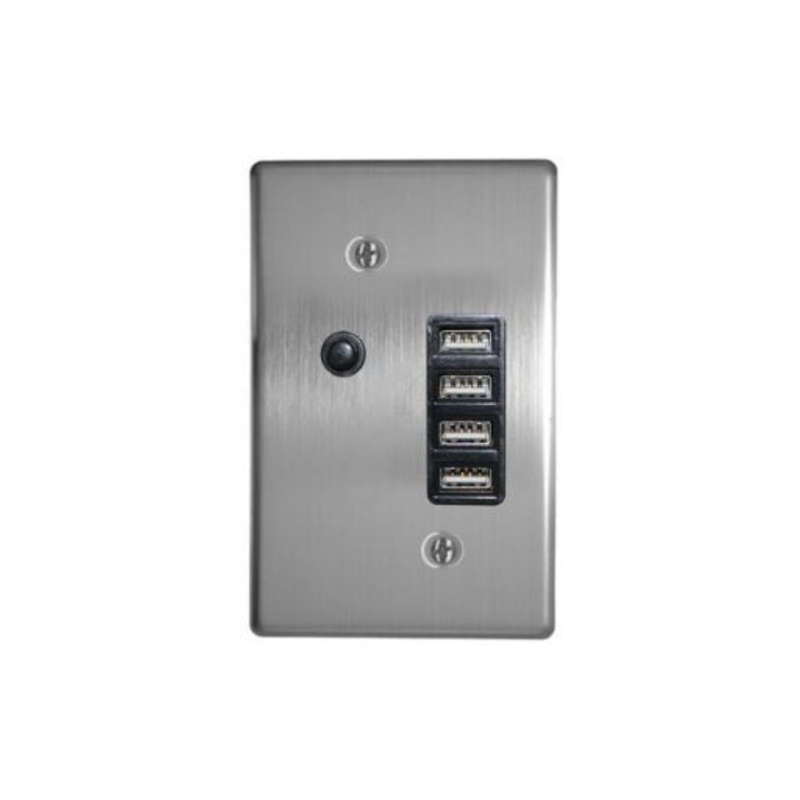 Classic Sockets - 2 x 4 4x USB - Silver