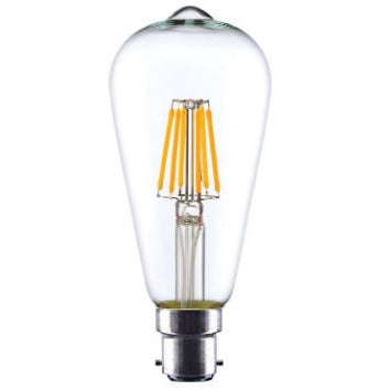 Pack Of 6 6W Led Pear Shape Lamp B22 Base Warm White 220-240Vac