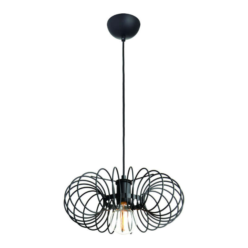 Scandinavian Pendant Light - Black Metal
